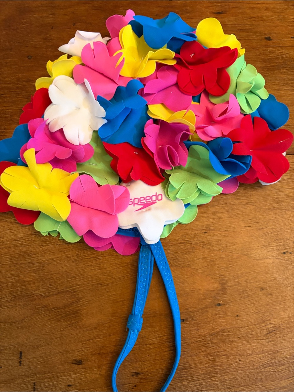 Speedo Kids Floral Swim Cap in Bright Multicolors